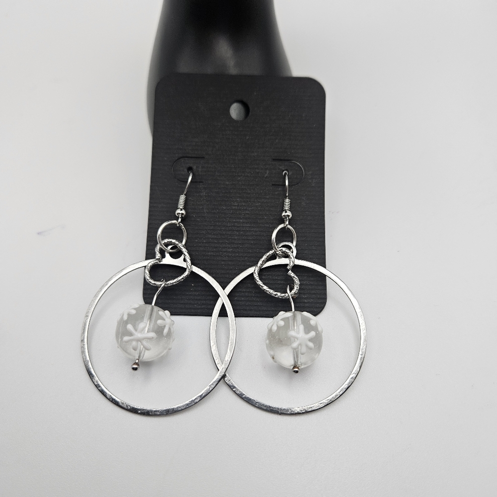 Snowflakes and Hearts Earrings